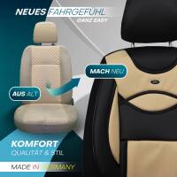 Sitzbezüge für Suzuki Baleno 2 ab 2015-2019 (Schwarz- Beige) ARTE107