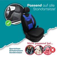 Sitzbezüge für Citroen C3 2 ab 2009-2017 (Schwarz-Blau) ARTE106