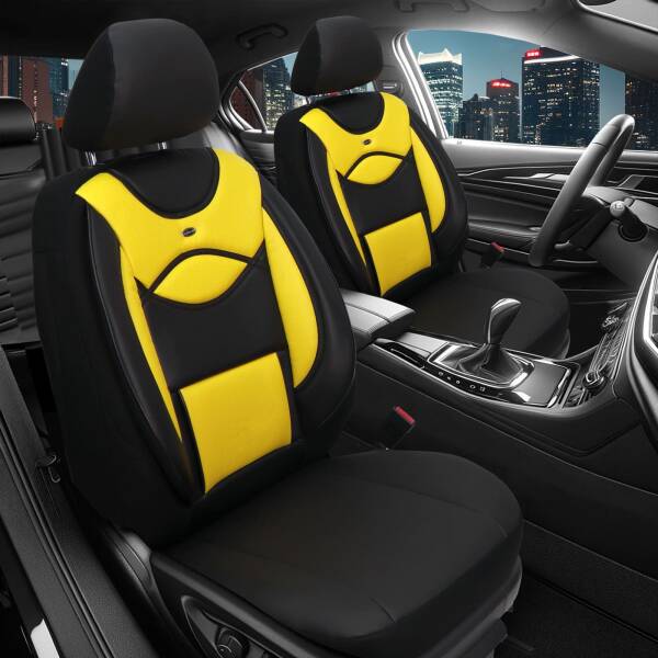 Sitzbezüge für Nissan Pulsar ab 2014-2018 (Schwarz-Gelb) ARTE105