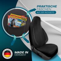 Pilot Sitzbezüge für Volvo S70 V70 3 ab 2007-2016 (Schwarz) ZARA403 | Mit ABE