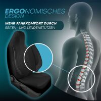 Pilot Sitzbezüge für Maserati Quattroporte 6 ab 2012 (Schwarz) ZARA403 | Mit ABE