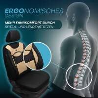 Sitzbezüge für Mercedes GLA X156 ab 2014-2019 (Schwarz- Beige) ARTE107 | Mit ABE