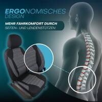 Sitzbezüge für SsangYong Tivoli ab 2015 (Schwarz) ATHN104 | Mit ABE