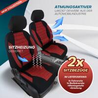 Sitzbezüge für Ford S-Max 2 ab 2015 (Schwarz-Rot) ATHN102 | Mit ABE