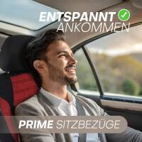 Sitzbezüge für Audi A7 C7 ab 2010-2018 (Schwarz-Rot) ATHN102 | Mit ABE