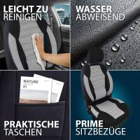 Sitzbezüge für Toyota Proace Verso Kasten 2 ab 2016 (Schwarz-Grau) ATHN101 | Mit ABE