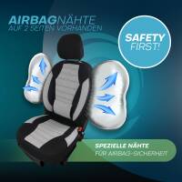 Sitzbezüge für Toyota Yaris 4 ab 2021 (Schwarz-Grau) ATHN101 | Mit ABE