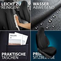 Pilot Sitzbezüge für Ford Galaxy 2 WA6 ab 2006-2014 (Schwarz) ZARA403