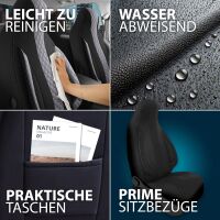 Pilot Sitzbezüge für Audi A4 B9 ab 2015 (Schwarz-Schwarz) ZARA404 | Mit ABE