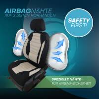 Sitzbezüge für Mercedes Sprinter W902 ab 1995-2006 (Schwarz-Beige) ATHN105 | Mit ABE