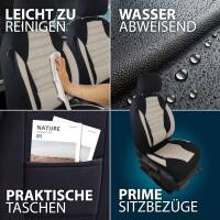 Sitzbezüge für Renault Trafic 2 ab 2001-2014 (Schwarz-Beige) ATHN105 | Mit ABE