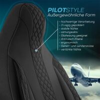 Pilot Sitzbezüge für Mitsubishi L200 FL 5. Gen. ab 2019 (Schwarz-Schwarz) ZARA404