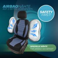 Sitzbezüge für Nissan Micra K13 ab 2010-2016 (Schwarz-Blau) ATHN106 | Mit ABE