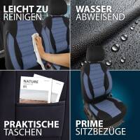 Sitzbezüge für Nissan Pulsar ab 2014-2018 (Schwarz-Blau) ATHN106 | Mit ABE