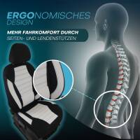 Sitzbezüge für Audi A1 8X ab 2010-2018 (Schwarz-Weiß) ATHN108