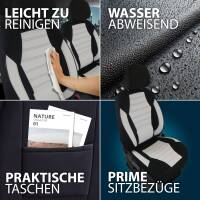 Sitzbezüge für Jeep Compass 1 ab 2007-2010 (Schwarz-Weiß) ATHN108 | Mit ABE