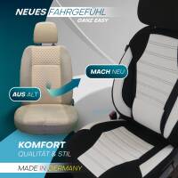 Sitzbezüge für Lexus RX 2 ab 2003-2009 (Schwarz-Weiß) ATHN108 | Mit ABE