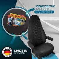 Pilot Wohnmobil Sitzbezüge für Top Camp 600i (Schwarz-Anthrazit) POSE704