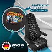 Pilot Wohnmobil Sitzbezüge für Tomahawk 16V (Schwarz-Weiß) POSE708