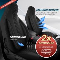 Pilot Sitzbezüge für Dacia Sandero 1 ab 2008-2012 (Schwarz-Schwarz) ZARA404 | Mit ABE