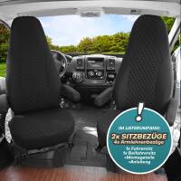 Pilot Wohnmobil Sitzbezüge für Morelo Vansation 45147 SL Plus (Schwarz-Anthrazit) POSE704