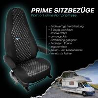 Pilot Wohnmobil Sitzbezüge für Franklin Coach Company 142 (Schwarz-Weiß) POSE708