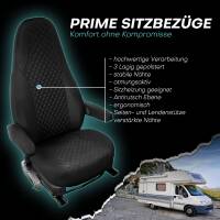 Pilot Wohnmobil Sitzbezüge für Giottiline Challenger 6900 (Schwarz-Anthrazit) POSE704