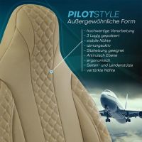 Pilot Sitzbezüge für Kia Sorento 1 JC ab 2002-2009 (Beige) ZARA405 | Mit ABE