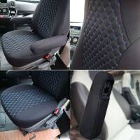 Pilot Wohnmobil Sitzbezüge für McLouis Glen Plus 1200 (Schwarz-Blau) POSE706