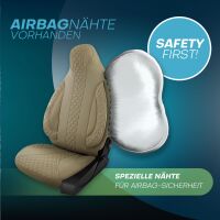 Pilot Sitzbezüge für Toyota Proace Verso Kasten 2 ab 2016 (Beige) ZARA405 | Mit ABE