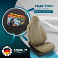 Pilot Sitzbezüge für Ssangyong Rexton 1 ab 2001-2017 (Beige) ZARA405 | Mit ABE