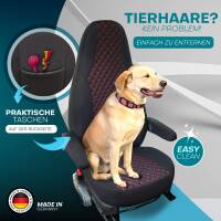 Pilot Wohnmobil Sitzbezüge für McLouis Glen Plus 1000 (Schwarz-Rot) POSE702
