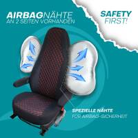 Pilot Wohnmobil Sitzbezüge für Sunlight Vans 90 (Schwarz-Rot) POSE702