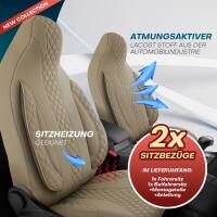Pilot Sitzbezüge für Honda Civic 11 ab 2021 (Beige) ZARA405 | Mit ABE