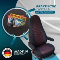 Pilot Wohnmobil Sitzbezüge für Winnebago Challenger (Schwarz-Rot) POSE702