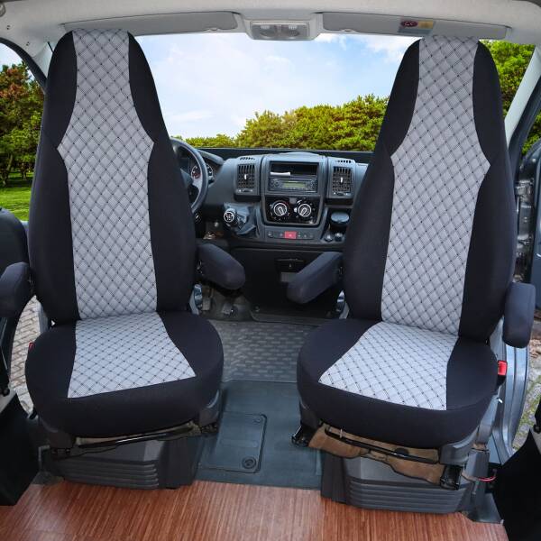 Pilot Wohnmobil Sitzbezüge für VW California (Schwarz-Grau) POSE701