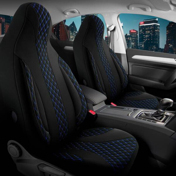 Pilot Sitzbezüge für Ssangyong Rexton 2 ab 2017 (Schwarz-Blau) ZARA406 | Mit ABE