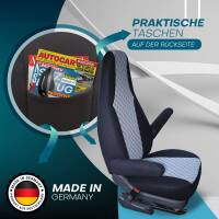 Pilot Wohnmobil Sitzbezüge für  Niesmann Bischoff Flair 1200 L (Schwarz-Grau) POSE701