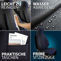 Pilot Sitzbezüge für Lexus CT 200h ab 2010 (Schwarz-Blau) ZARA406 | Mit ABE