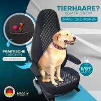 Pilot Wohnmobil Sitzbezüge für Carthago c-tourer grand chic luxury line (Schwarz-Weiß) POSE708