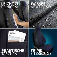 Pilot Sitzbezüge für VW Passat CC ab 2008-2016 (Schwarz-Blau) ZARA406 | Mit ABE