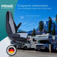 Pilot Wohnmobil Sitzbezüge für Knaus Tabbert Camper Van California Beach 630 (Schwarz-Anthrazit) POSE704