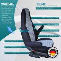 Pilot Wohnmobil Sitzbezüge für Pleasure-Way Sonata (Schwarz-Grau) POSE701