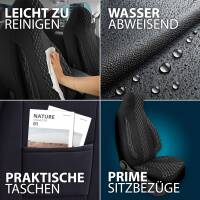 Pilot Sitzbezüge für Kia Ceed ED ab 2006-2013 (Schwarz-Weiß) ZARA408 | Mit ABE