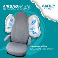 Pilot Wohnmobil Sitzbezüge für Pilote Glamys 640 (Grau) POSE709