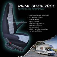 Pilot Wohnmobil Sitzbezüge für Fleetwood Enterprises Discovery Class C (Schwarz-Grau) POSE701