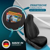 Pilot Sitzbezüge für Mercedes E Klasse W212 S212 ab 2009-2016 (Schwarz-Weiß) ZARA408