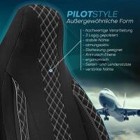 Pilot Sitzbezüge für Peugeot 508 1 ab 2010-2018 (Schwarz-Weiß) ZARA408