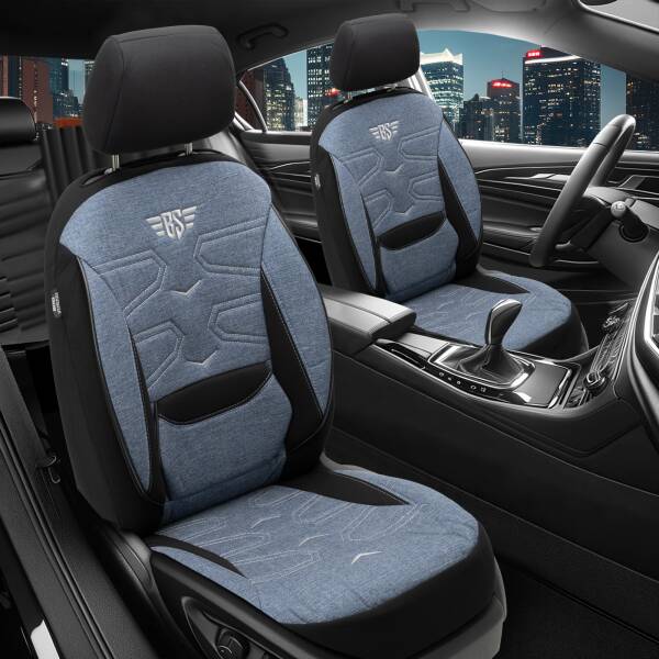 Sitzbezüge für Chevrolet HHR ab 2006-2011 (Schwarz-Blau) ATHN306