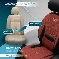 Sitzbezüge für Land Rover Range Rover Sport 1 ab 2005-2013 (Schwarz-Rot) ATHN302 | Mit ABE